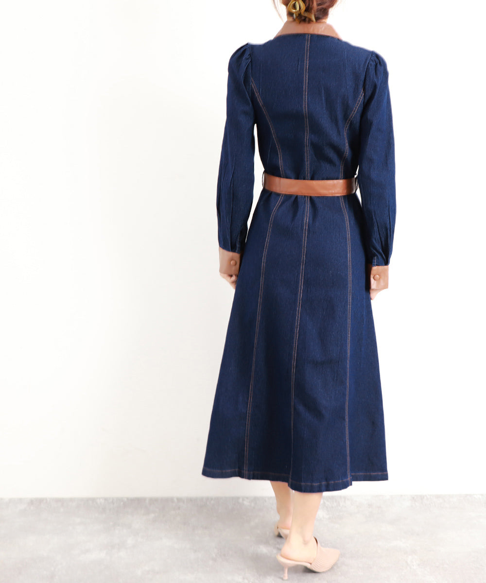 ☆MaxMara☆ワンピース デニム風シャツドレス デニム ワンピ Weekend Max Mara(ウィークエンド マックスマーラ
