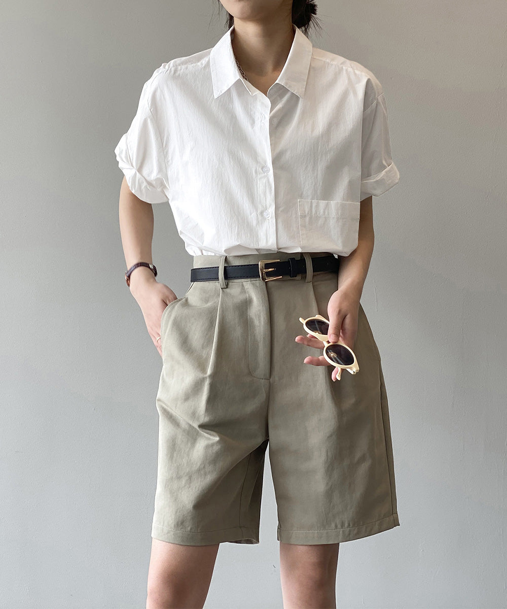 オープンカラーシャツ ベーシック 半袖 – Aimoon