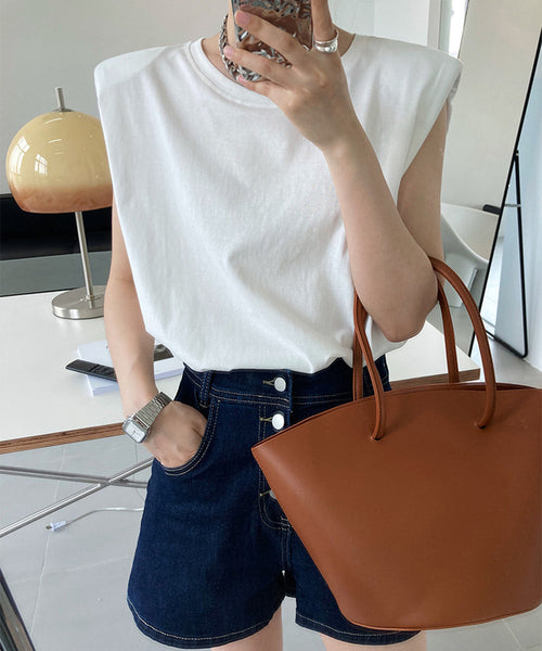 yummy rose ノースリーブシャツ ブラウン　M yummy rose ノースリーブシャツ ブラウン M yummy rose ノースリーブ